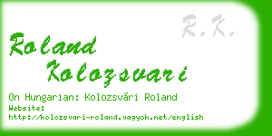 roland kolozsvari business card