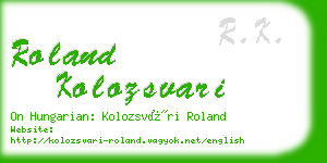 roland kolozsvari business card